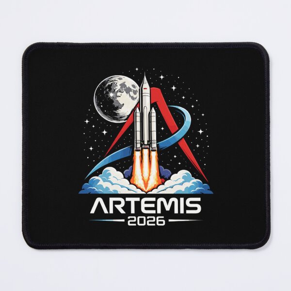 Item preview, Artemis Ii Mission Patch Worm designed and sold by PrintJuiceStore.
