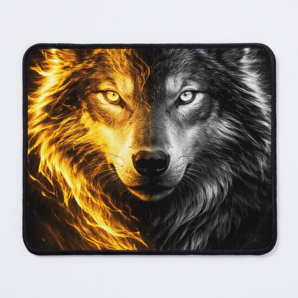 Item preview, Fire and Ice Wolf Face designed and sold by danelixx.