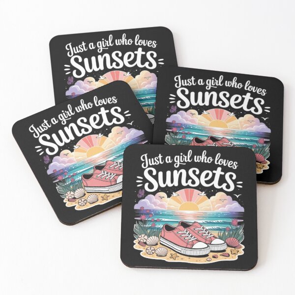 Item preview, Just a Girl Who Loves Sunsets T-Shirt – Cute Beach Sunset Aesthetic Design for Ocean Lovers & Summer Gift Buyers designed and sold by GemBob Creations.