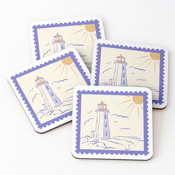 Item preview, Vintage Lighthouse art Stamp designed and sold by Deepness2023.