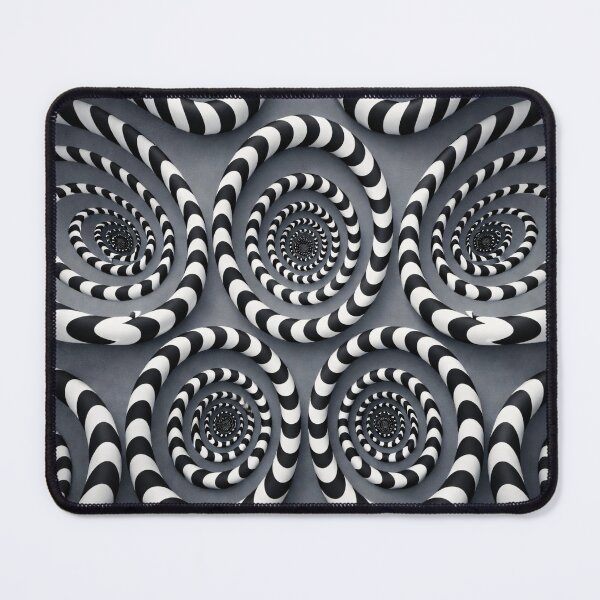 Item preview, Black White Spiral Optical Illusion Abstract Op Art Print designed and sold by Kaleidoscope Print.