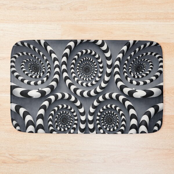 Item preview, Black White Spiral Optical Illusion Abstract Op Art Print designed and sold by Kaleidoscope Print.