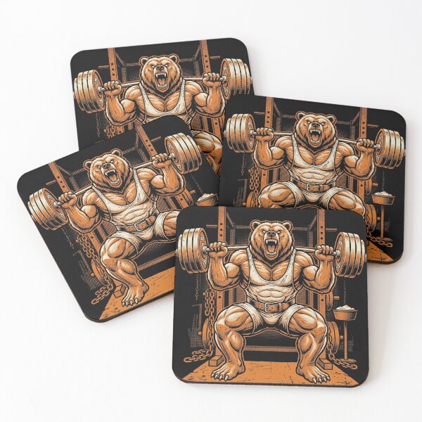 Aperçu de l'œuvre Ours Squat Musculation Grizzly Fitness Beast Mode Powerlifting Cadeau créée et vendue par Sorissa_.