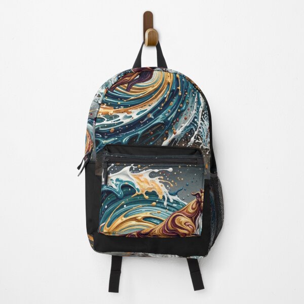 Item preview, Running Dogs in Ocean Waves Abstract Cosmic Art designed and sold by Meteor Destroyer.
