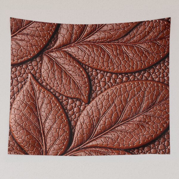 Item preview, Embossed Leaf Leather Texture Botanical Abstract Pattern Print designed and sold by Kaleidoscope Print.