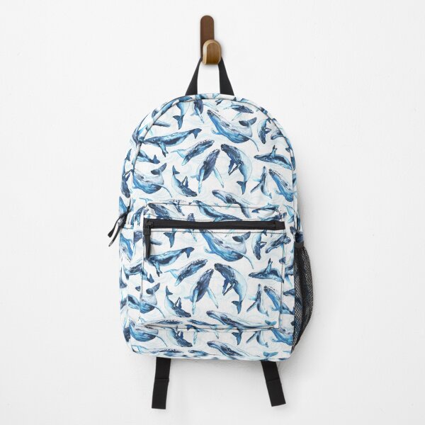 Item preview, Watercolor whales deep blue ocean nautical sea lover ocean beach marine designed and sold by art-tee-ua.
