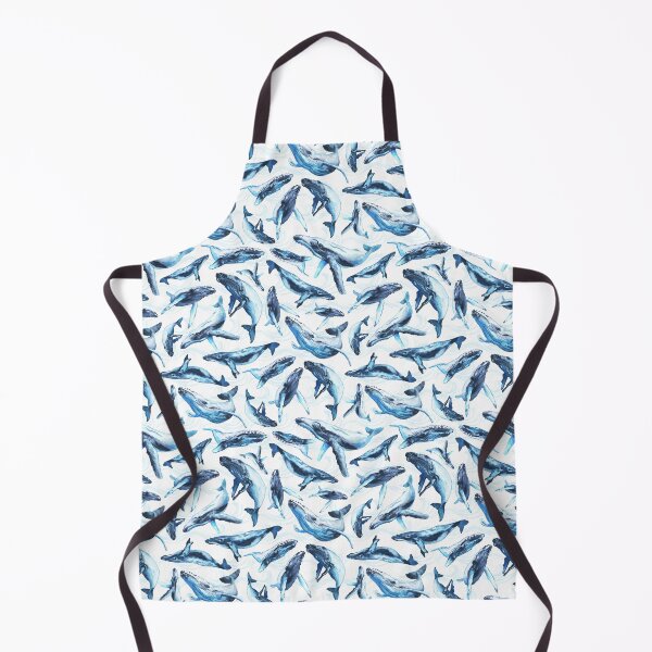 Item preview, Watercolor whales deep blue ocean nautical sea lover ocean beach marine designed and sold by art-tee-ua.