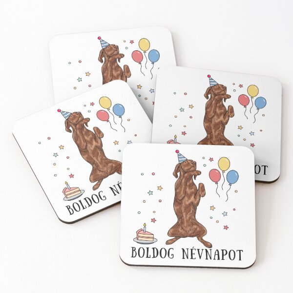Item preview, Happy Hungarian Name Day(Boldog Névnapot) Vizsla Dog Celebration Graphic designed and sold by Blupunk.