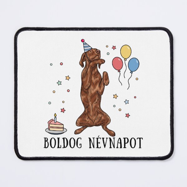 Item preview, Happy Hungarian Name Day(Boldog Névnapot) Vizsla Dog Celebration Graphic designed and sold by Blupunk.