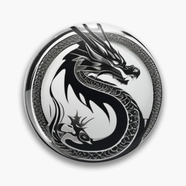 Item preview, Black Dragon Circular Emblem with Intricate Detailing designed and sold by Bad7Wear.