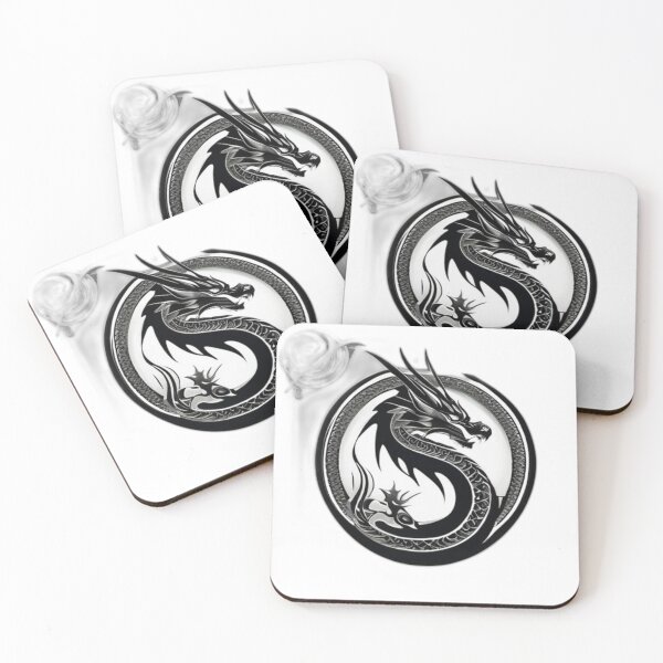 Item preview, Black Dragon Circular Emblem with Intricate Detailing designed and sold by Bad7Wear.