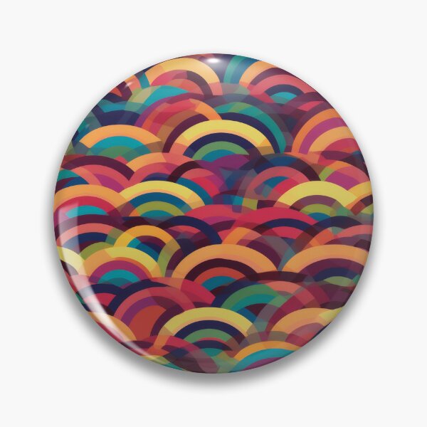 Item preview, Retro Sequin Rainbow Wave Pattern designed and sold by pinkal.