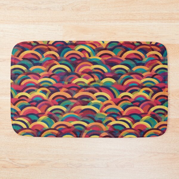Item preview, Retro Sequin Rainbow Wave Pattern designed and sold by pinkal.