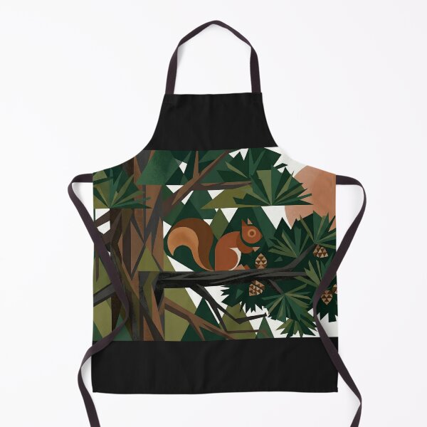 Item preview, Geometric Squirrel in Tree Minimal Modern Nature Art designed and sold by Meteor Destroyer.