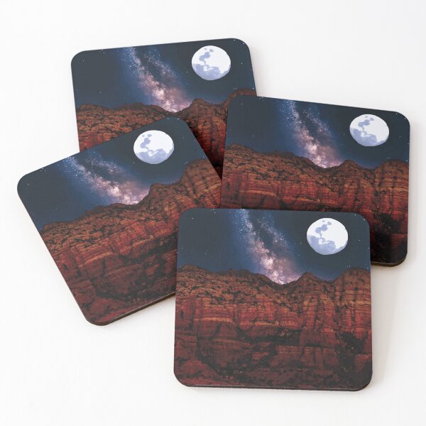 Item preview, Starry Night Sky Over Red Cliffs designed and sold by Arturo Daniel Garcia Palomo.
