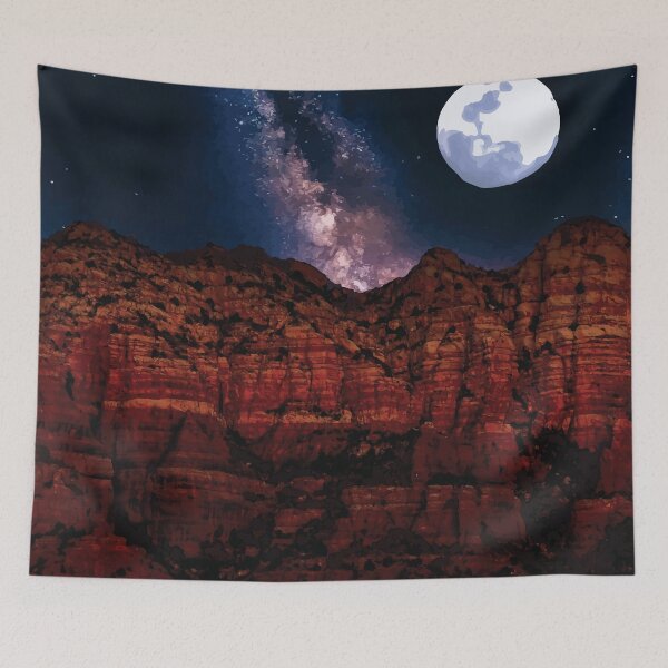 Item preview, Starry Night Sky Over Red Cliffs designed and sold by Arturo Daniel Garcia Palomo.