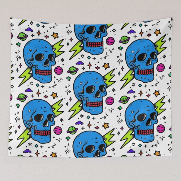 Item preview, Cosmic Skull Vibes – Colorful Space Skull Art with Planet Icons for Alt Aesthetic Lovers designed and sold by Ignorant-Artist.