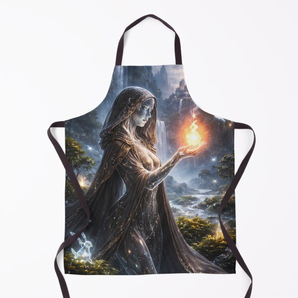 Item preview, Fantasy Fire Sorceress Mystic Forest Art designed and sold by KnitOfShadoF.