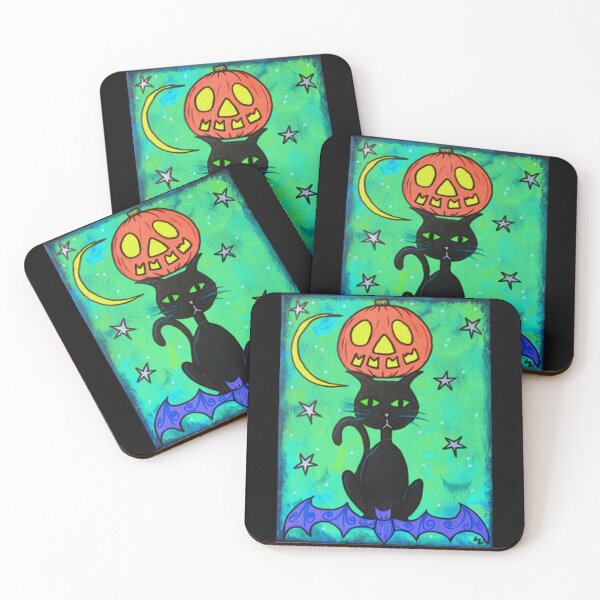 Item preview, Halloween Cat & Bat designed and sold by True Poison.