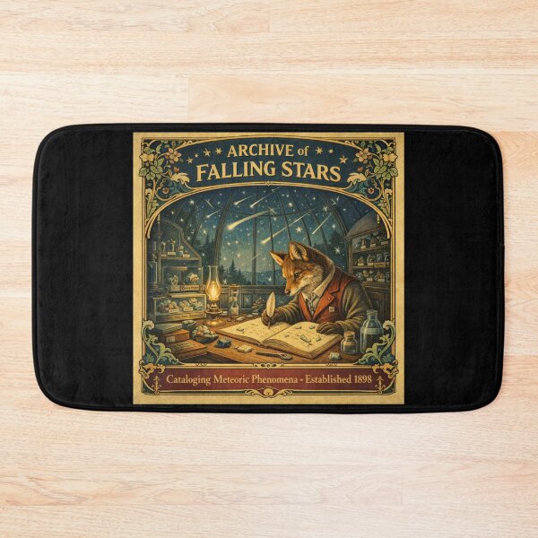 Item preview, Archive of Falling Stars – Vintage Fox Art Nouveau Poster designed and sold by Galskap.