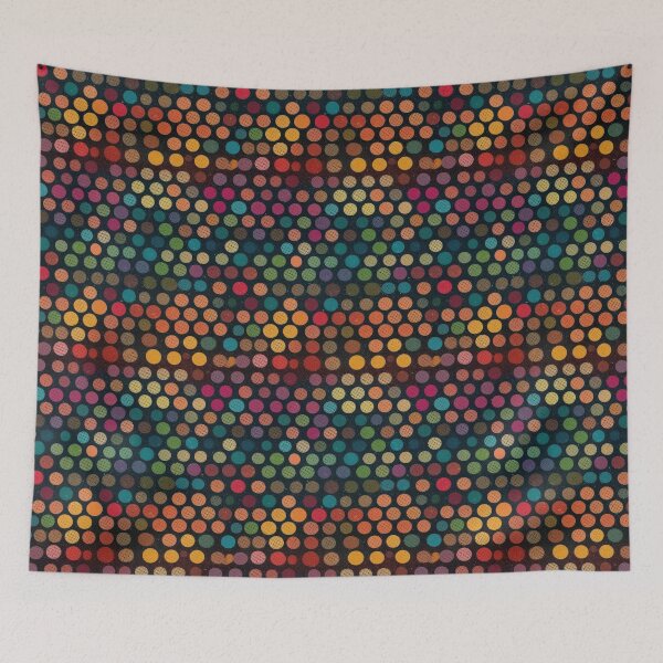 Item preview, Textured Retro Rainbow Polka Dot Pattern designed and sold by pinkal.