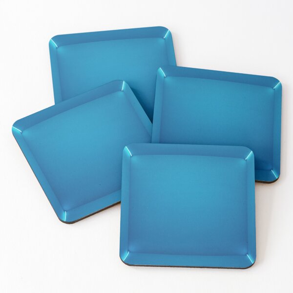 Item preview, Minimalist Cyan Blue Padded Room | Solid Bright Blue Abstract Art designed and sold by Midnight Veil Designs.