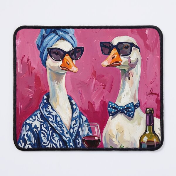 Item preview, Fancy Geese Wine and Dine - Funny Animal Charcuterie Art designed and sold by ArtisanBloom.