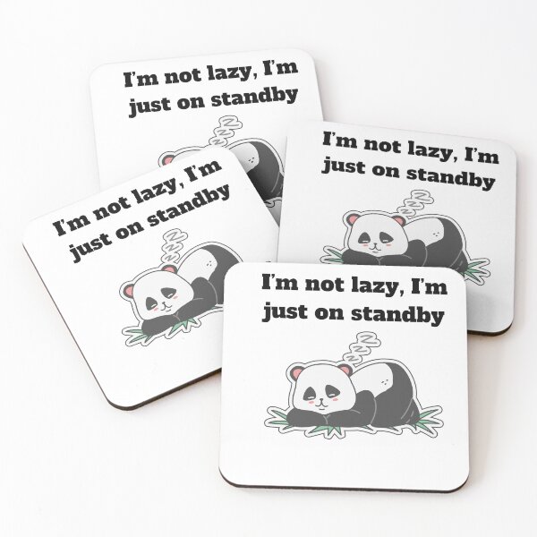 Item preview, Lazy Panda Standby Mode Kawaii Illustration designed and sold by TrendSelling.