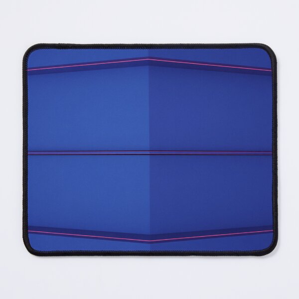 Item preview, Minimalist Deep Blue with Pink Neon Lines | Solid Geometric Abstract Art designed and sold by Midnight Veil Designs.