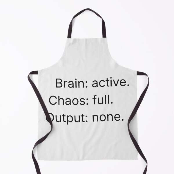 Item preview, Mind Signals Minimal Text Design – Brain: Active Chaos Full Output None Typography designed and sold by ArtivaNest.