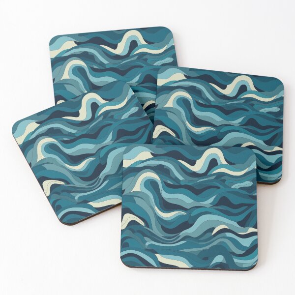 Item preview, Deep Ocean Swirl Abstract Wave Pattern designed and sold by pinkal.