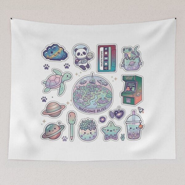 Item preview, Cute Pastel Space & Retro Sticker Pack - Kawaii Aesthetic designed and sold by Csstoree.