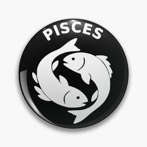 Item preview, Pisces Fish - Zodiac Sign In Negative Circle Bold Art designed and sold by The Bold Line Studio.