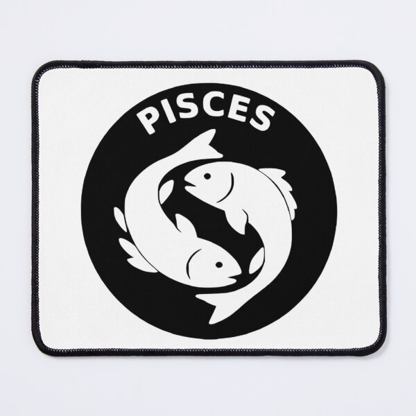 Item preview, Pisces Fish - Zodiac Sign In Negative Circle Bold Art designed and sold by The Bold Line Studio.