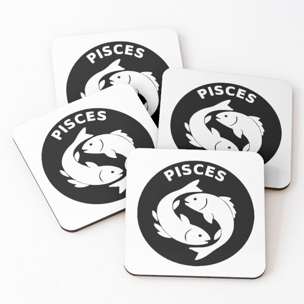 Item preview, Pisces Fish - Zodiac Sign In Negative Circle Bold Art designed and sold by The Bold Line Studio.