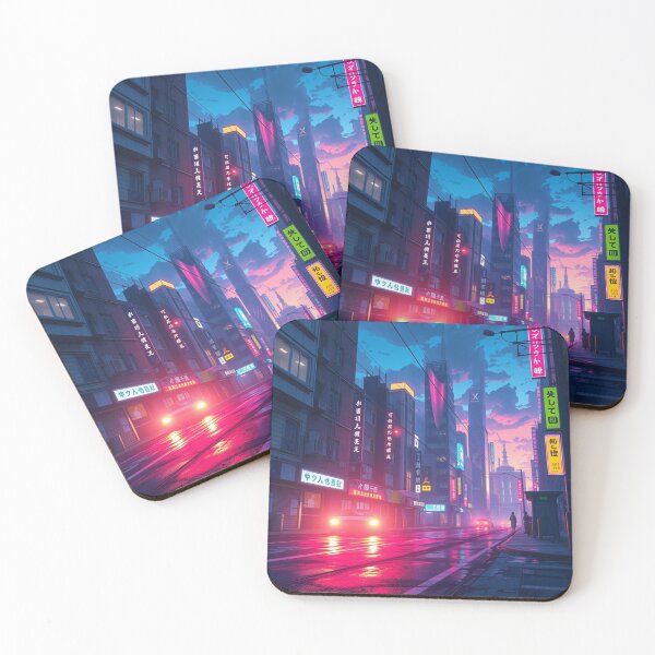 Item preview, Neon Rain City – Cyberpunk Street Night Aesthetic designed and sold by KPDesignLab.