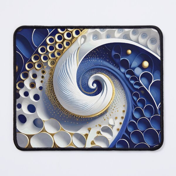 Item preview, Gustav Klimt Spiral in Blue and Gold designed and sold by Vicky Brago-Mitchell®.