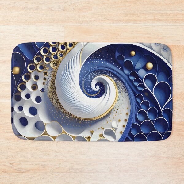Item preview, Gustav Klimt Spiral in Blue and Gold designed and sold by Vicky Brago-Mitchell®.