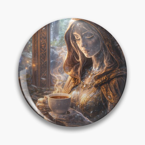 Item preview, Mystic Sorceress Owl Tea Fantasy Artwork designed and sold by KnitOfShadoF.