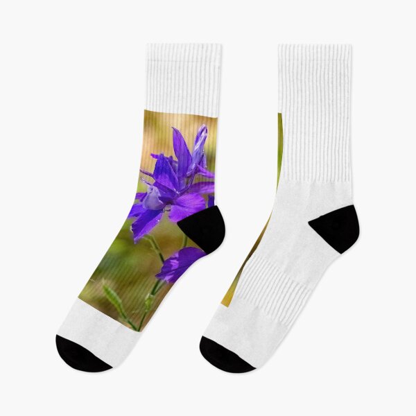 Item preview, Bumblebee Hovers over Larkspur Flowers designed and sold by AMacGPhilly.