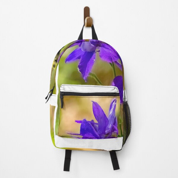 Item preview, Bumblebee Hovers over Larkspur Flowers designed and sold by AMacGPhilly.