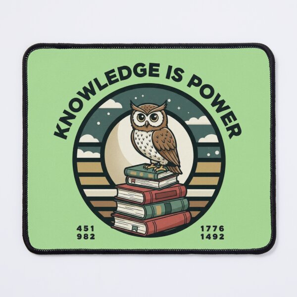Item preview, Knowledge Is Power – Wise Owl Design designed and sold by Dogandesighn.