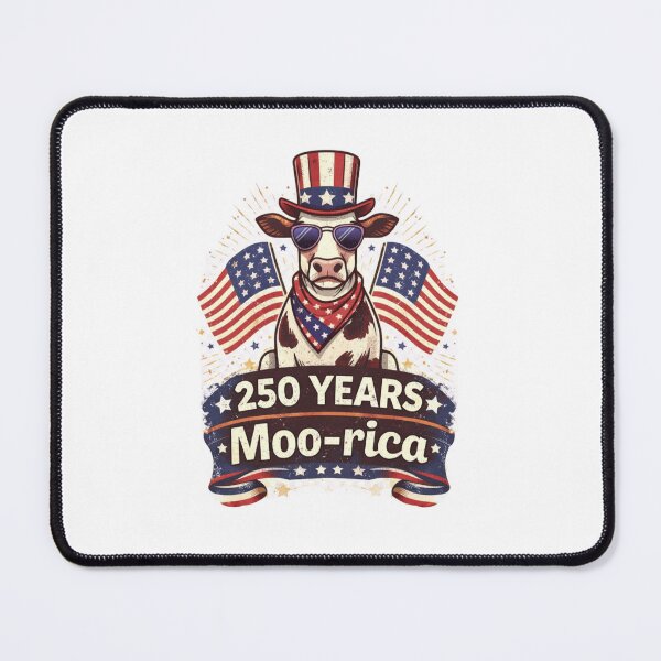 Item preview, 250 Years Moo-rica Funny Cow 4th of July designed and sold by CozyRetirementGifts.