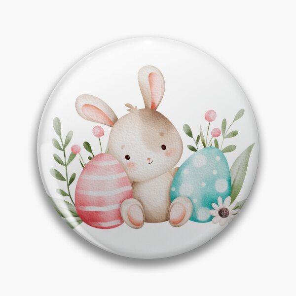 Item preview, Watercolor Easter Bunny and Pastel Eggs - Adorable Spring Holiday Gift designed and sold by FuzionRaptor.