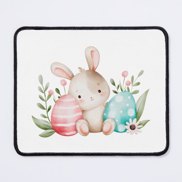 Item preview, Watercolor Easter Bunny and Pastel Eggs - Adorable Spring Holiday Gift designed and sold by FuzionRaptor.