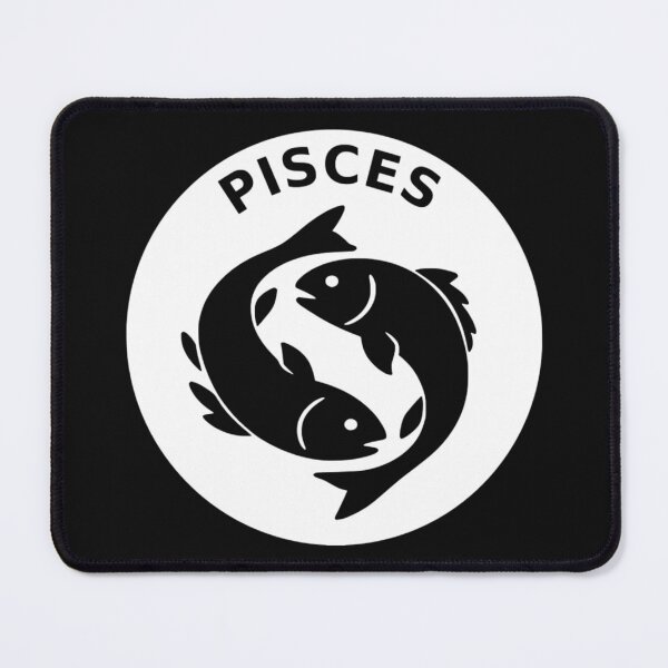 Item preview, Pisces Fish - Zodiac Sign In Negative Circle Bold Art designed and sold by The Bold Line Studio.