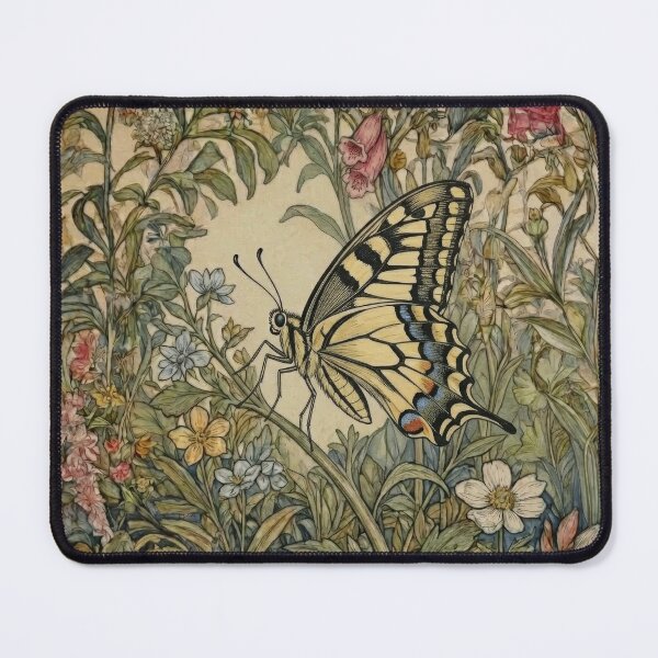 Item preview, Vintage Swallowtail Butterfly Botanical Art designed and sold by AntiqueImages.