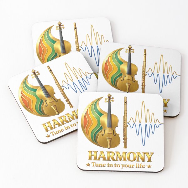 Item preview, Harmony Music Design – Violin, Flute & Sound Waves | Music Lover Gift | Orchestra Art designed and sold by Be-You-Vibes.