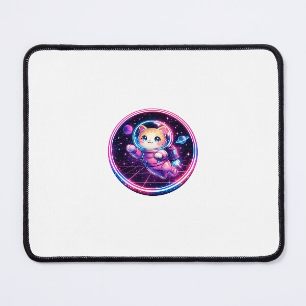 Item preview, Vaporwave Cat Astronaut – Neon Space Aesthetic Cute Kitty Sticker designed and sold by VNyA.