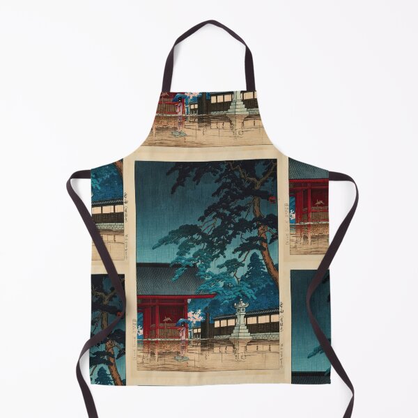 Item preview, Harusame Gokokuji (Spring Rain at Gokokuji Temple) by Hasui Kawase | Japanese Temple Poster | Japandi Seasonal Art designed and sold by artofuniverse.